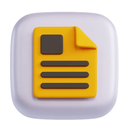 Bulletin  3D Icon