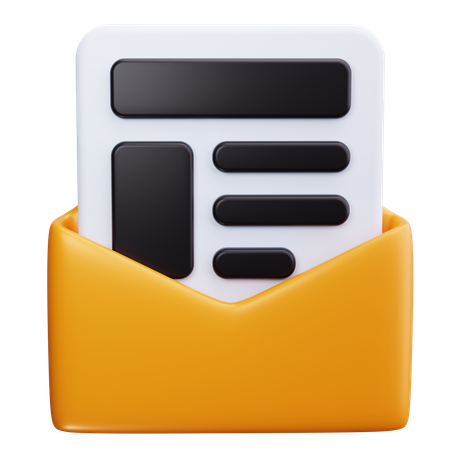 Bulletin  3D Icon