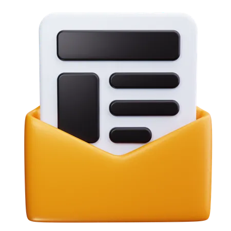 Bulletin  3D Icon