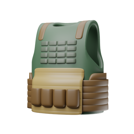 Bulletproof Vest 3D Icon