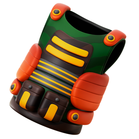 Bulletproof Vest 3D Icon