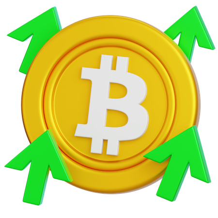 Bullish Bitcoin  3D Icon