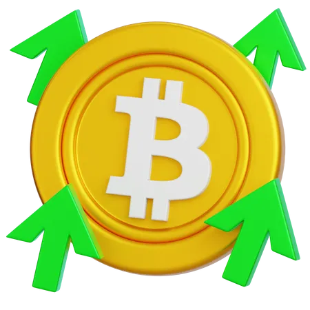 Bullish Bitcoin  3D Icon