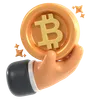 Hand Holding Bitcoin