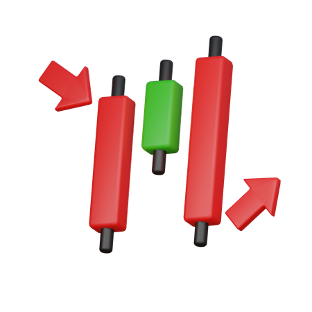 Bullish stick sandwich  3D Icon