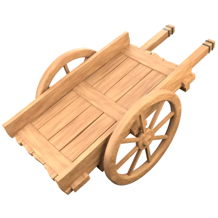 Bullock Cart  3D Icon