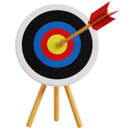 Bullseye dans le sport de tir à l'arc  3D Icon