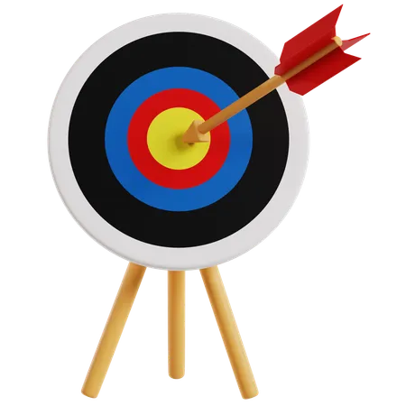 Bullseye dans le sport de tir à l'arc  3D Icon