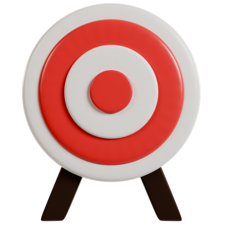 Bullseye in Archery Target  3D Icon