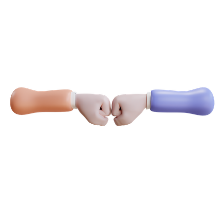 Bump fist 3D Illustration