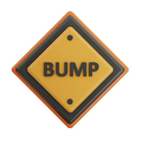 Bump Sign  3D Icon