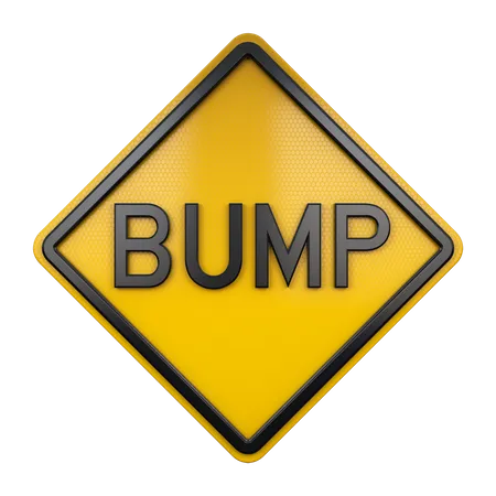Bump Sign  3D Icon