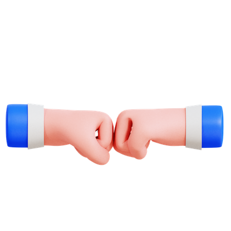 Bumping Fist  3D Icon