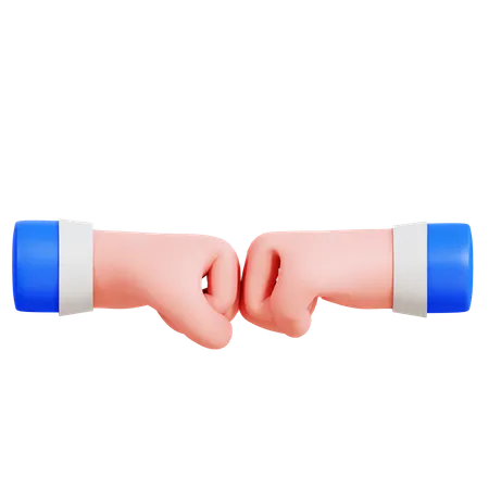 Bumping Fist  3D Icon
