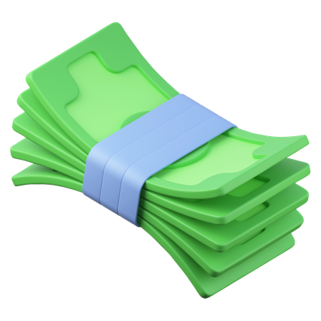 Bundle of money  3D Icon