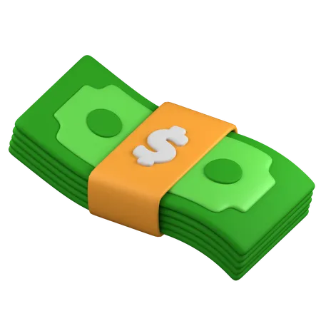 Bundled money  3D Icon