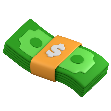 Bundled money  3D Icon