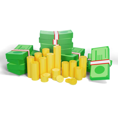 Bundles Cash Money 3D Icon