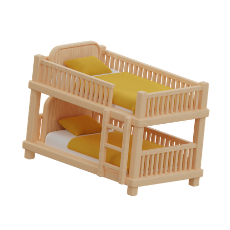 Bunk Bed  3D Icon