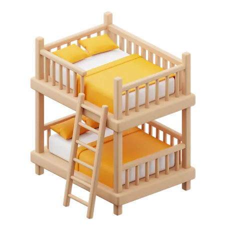 Bunk Bed  3D Icon