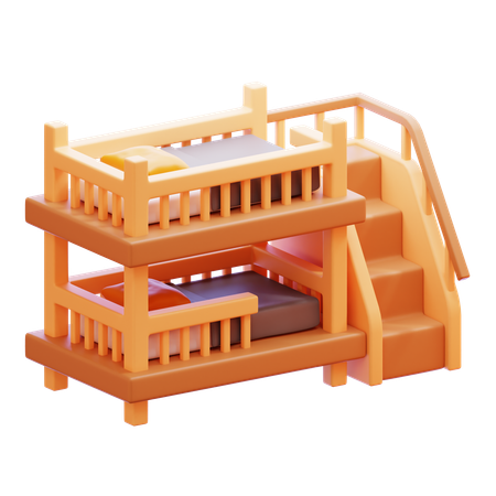 Bunk Bed  3D Icon