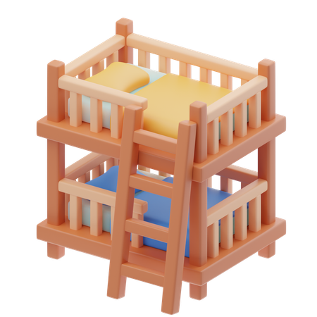 Bunk Bed  3D Icon