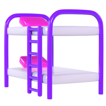 Bunk bed 3D Illustration