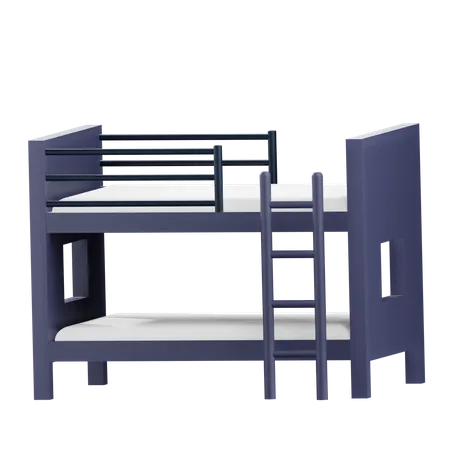 3 D Bunk Bed Illustration With Transparent Background 3D Icon