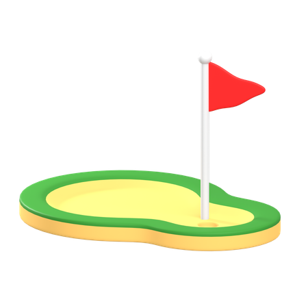 Búnker de golf  3D Icon
