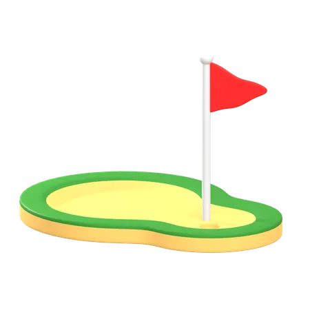 Búnker de golf  3D Icon