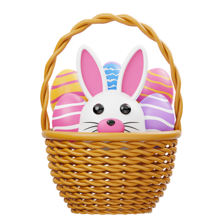 Bunny Basket  3D Icon