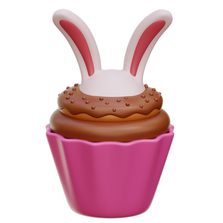 Bunny Cupcake  3D Icon