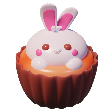 Bunny Cupcake  3D Icon
