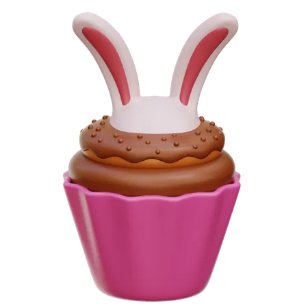 Bunny Cupcake  3D Icon