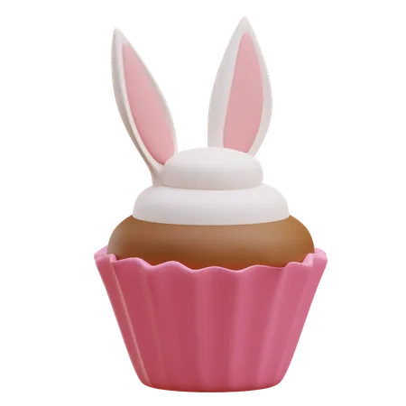 Bunny Cupcake  3D Icon