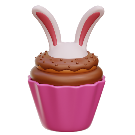 Bunny Cupcake  3D Icon