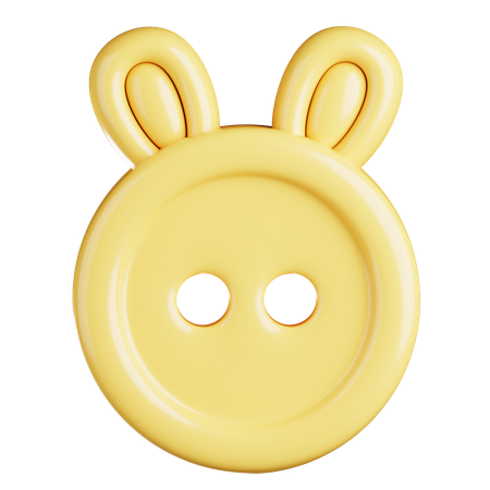 うさぎの耳ボタン  3D Icon