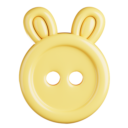 Bunny Ear Button  3D Icon