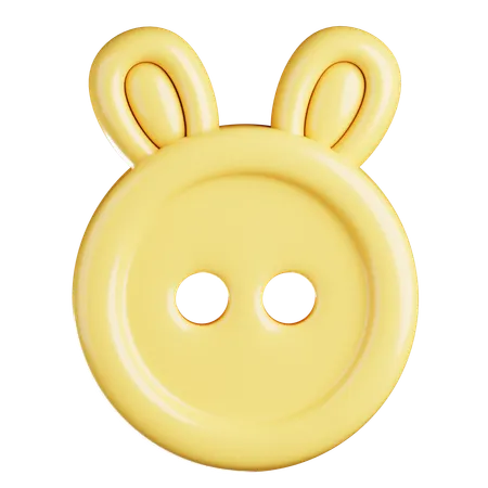 Bunny Ear Button  3D Icon