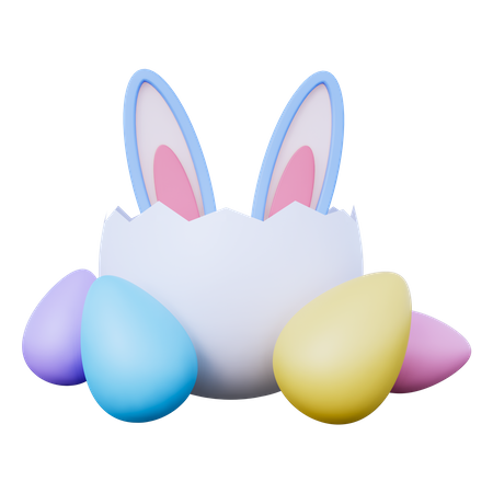 Bunny Easter Egg  3D Icon