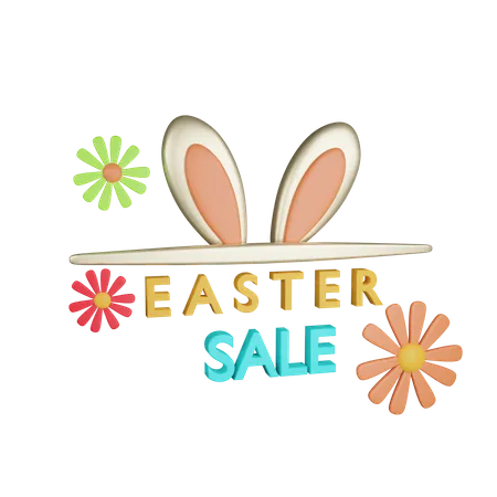 Bunny Easter Sale  3D Icon