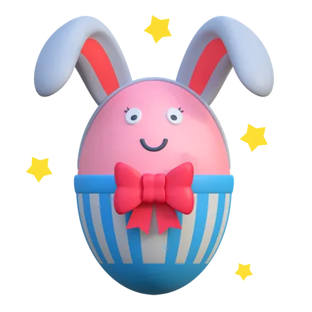 Bunny Egg Icon Easter Egg 3 D Illustration 3D Icon