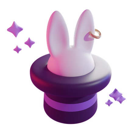 토끼 모자  3D Icon