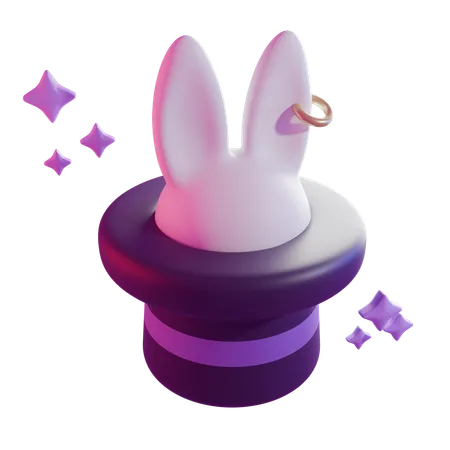 토끼 모자  3D Icon