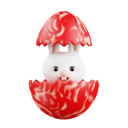 Bunny In Egg  3D Icon