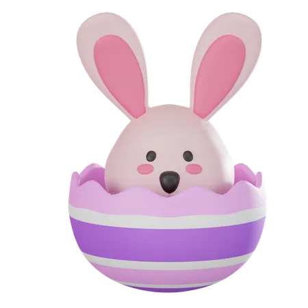 Bunny In Egg  3D Icon