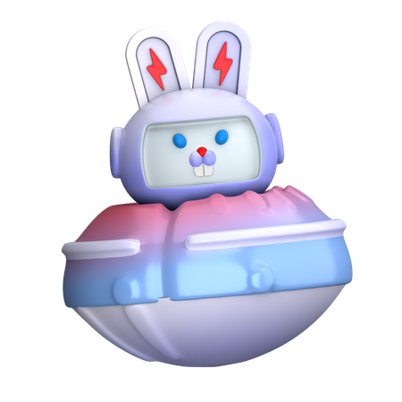 Bunny Robot  3D Icon