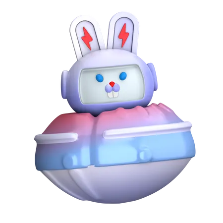Bunny Robot  3D Icon