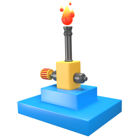 Bunsen Burner 3D Icon
