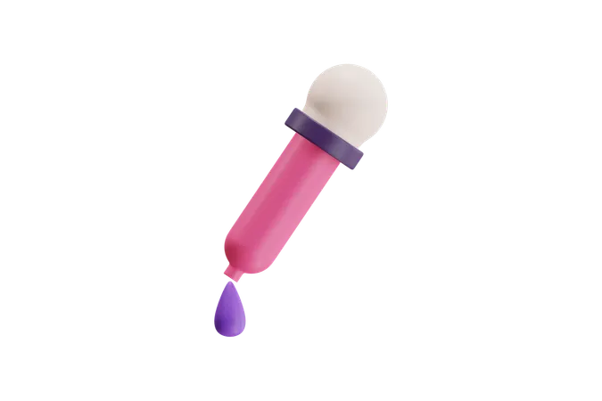 Bunte Pipette  3D Icon